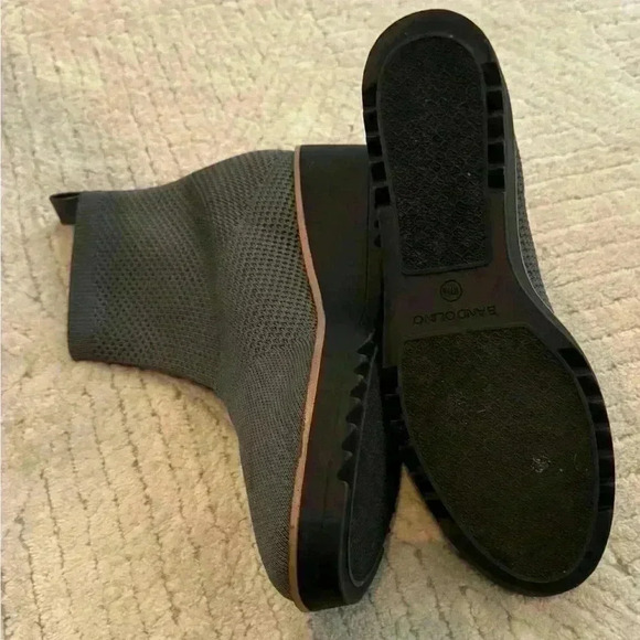 Bandolino Knit Dark Gray Wedge Ankle Booties 10 - Picture 5 of 10